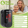 Ankovo Portable Pulse Oximeter Fingertip, Blood Oxygen Saturation Monitor for Pulse Rate and SpO2 Level
